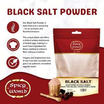 Spicy World Black Salt Powder (Kala Namak Mineral) 7 Oz - Vegan, Pure, Unrefined, Non-GMO & Natural ...