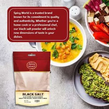 Spicy World Black Salt Powder (Kala Namak Mineral) 7 Oz - Vegan, Pure, Unrefined, Non-GMO & Natural - Perfect for Tofu Scramble, Egg Taste