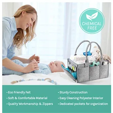 Portable Mollie Ollie Felt Caddy Organizer for All Essentials