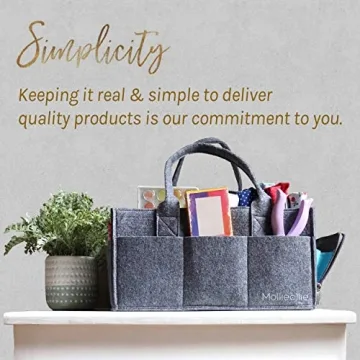 Portable Mollie Ollie Felt Caddy Organizer for All Essentials