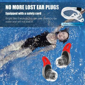 Swimming Ear Plugs for Adults & Kids, Waterproof
