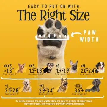 DOK TigerToes Non-Slip Dog Socks - Ideal for Hard Floors