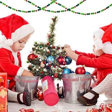Felt Ball and Pom Pom Garland Banner for Holiday Decor