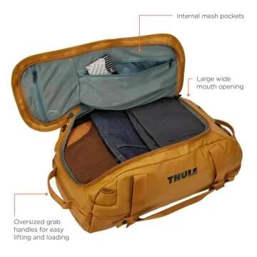 Thule Chasm 70L Duffel Backpack Golden Brown for Adventurers