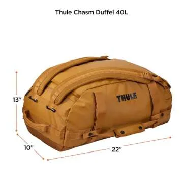 Thule Chasm 70L Duffel Backpack Golden Brown for Adventurers