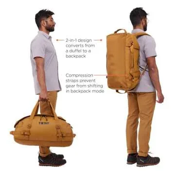 Thule Chasm 70L Duffel Backpack Golden Brown for Adventurers
