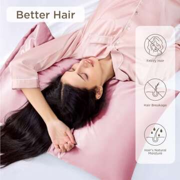 Bedsure Satin Pillowcase for Hair and Skin Queen - Pink Silky Pillowcase 4 Pack 20x30 Inches with Envelope Closure, Similar to Silk Pillow Cases, Gifts for Women Men