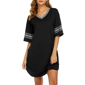 Ekouaer Women’s Nightgown Short Sleeve Sleepshirt: Ultimate Comfort for Sleep and Lounge