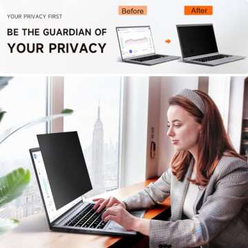 Mamol 13.3" Laptop Privacy Screen Filter - Enhance Your Security & Comfort