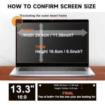Mamol 13.3" Laptop Privacy Screen - Secure Your Data