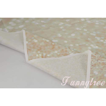 Funnytree Ivory Gold Bokeh 5X7ft Photography Backdrop