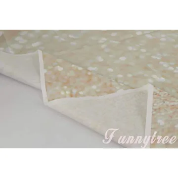 Funnytree Ivory Gold Bokeh 5X7ft Photography Backdrop