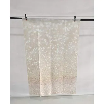 Funnytree Ivory Gold Bokeh 5X7ft Photography Backdrop