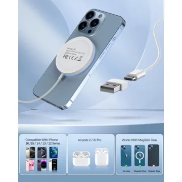 15W Magnetic Wireless Charger for iPhone & AirPods