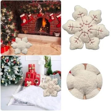 Soft Winter Snowflake Pillows for Cozy Christmas Decor