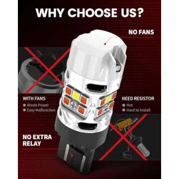 LASFIT T3 7443 LED Bulbs for Toyota Tacoma 2024-2025