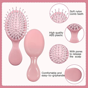 6 Mini Wet Hair Brushes for Tangle-Free Hair Anywhere