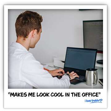 Stainless Steel Coffee Mug with Lid, Set of 2 – Premium Double Wall Insulated Travel Mugs – Shatterproof, BPA Free Spill Resistant Lids, Dishwasher Safe, Comfortable Handle Cups for Tea, Beer, 13.5oz