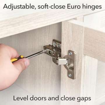 Henn&Hart Rectangular TV Stand for TV's up to 75" in Alder White, for Home, Living Room, Bedroom, En...