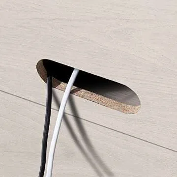 Henn&Hart Rectangular TV Stand for TV's up to 75" in Alder White, for Home, Living Room, Bedroom, Entertainment Room, Office