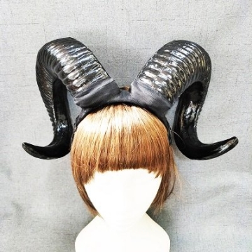 Restyle Ram Horns Gothic Headband Steampunk Sheep Horn Hair Accessories Katoot (big Horn 20X22CM)