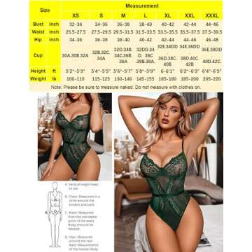Avidlove Womens Snap Crotch Lingerie Lace Teddy One Piece Babydoll Mini Bodysuit