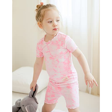 VAENAIT BABY Soft Bamboo Pajamas for Kids Summer Sleepwear