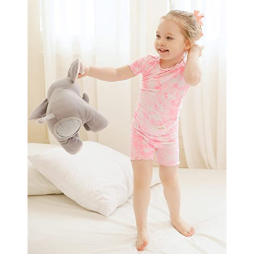 VAENAIT BABY Soft Bamboo Pajamas for Kids Summer Sleepwear