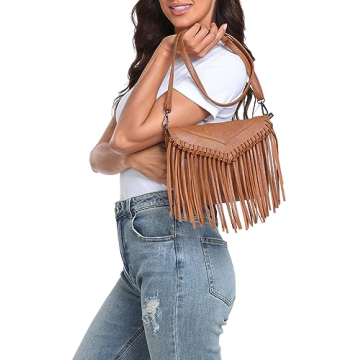 HDE Women's Boho Fringe Crossbody Purse Stylish & Functional