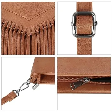 HDE Women's Boho Fringe Crossbody Purse Stylish & Functional