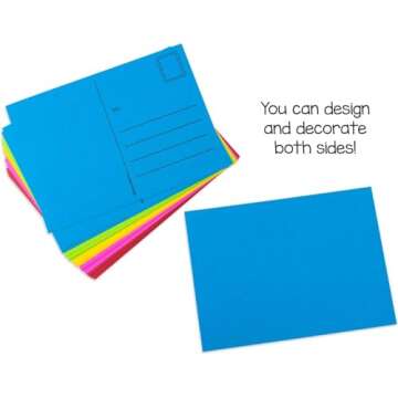 Hygloss Blank Postcards - Personalized 25-Pack for All Occasions