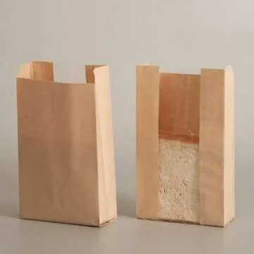 Kraft Paper Bread Loaf Bag with Clear Window - 30 Pack