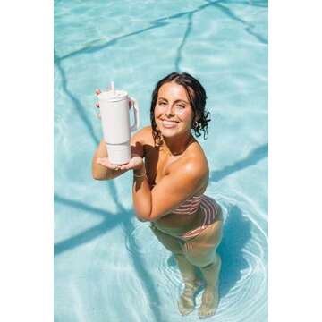 Ello Port 30oz Tumbler with Carry Loop & Integrated Handle | Vacuum Insulated Stainless Steel Reusab...