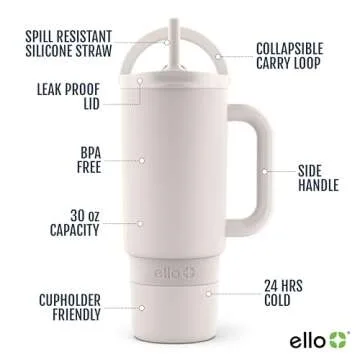Ello Port 30oz Vacuum Insulated Tumbler for Travel