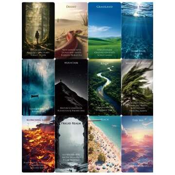 Trikendou The Place Oracle Cards Deck - Tarot Cards for Destination, Beginner Oracle Deck, Foiled Oracle Cards with Meaning on Them -78 Location Cards