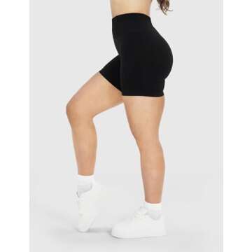 NEWVISISTER NVS Workout Shorts Women Amplify Contour Seamless Scrunch Butt Gym Shorts High Waisted Y...