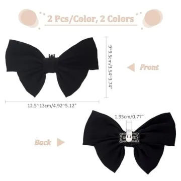 Elegant Satin Bow Shoe Clips for Women - 4 Pcs Set