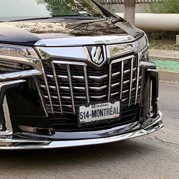 Bling License Plate Frame for Women, 1PCS Sparkly License Plate Frames| Over 1200 pcs 14 Facets Bedazzled Clear Glass Diamond Rhinestone Crystals w/Free Glitter Diamond Box (Black)