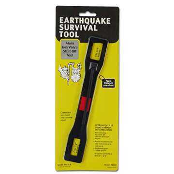 Ready America 3333 Earthquake Survival Tool, Emergency Gas Shut Off Wrench , Black