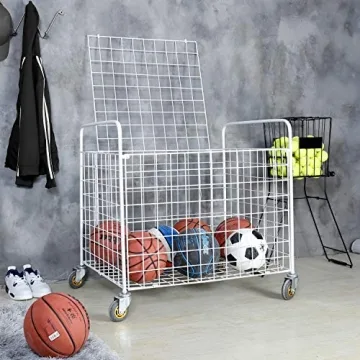 MyGift Professional Gym Sports Ball Storage Cart for Easy Transport
