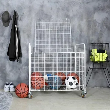 MyGift Professional Gym Sports Ball Storage Cart for Easy Transport