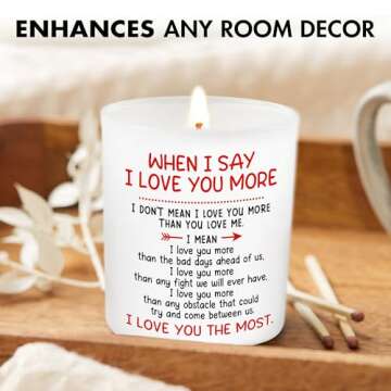 Valentines Day Gifts for Him, Her - Anniversary Couple, Valentines Gifts, Romantic Gifts for Husband, Wife, Men, Women, Boyfriend, Girlfriend, Love Candle - Lemongrass Valentines Candles 10 Oz