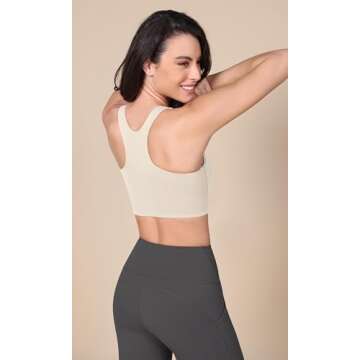 Comfortable ODODOS Racerback Tank Bra for Women