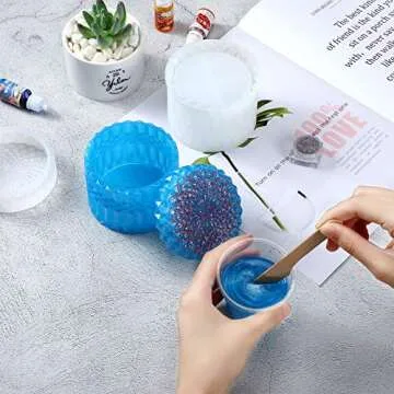 4 Pcs Resin Jar Mold Set for Creative Crafting and DIY