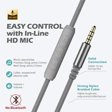 AILIHEN C8 Lightweight Wired Headphones with Microphone