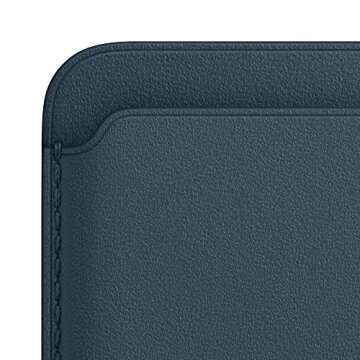 Apple Leather Wallet with MagSafe (for iPhone) - Baltic Blue (Previous Version)