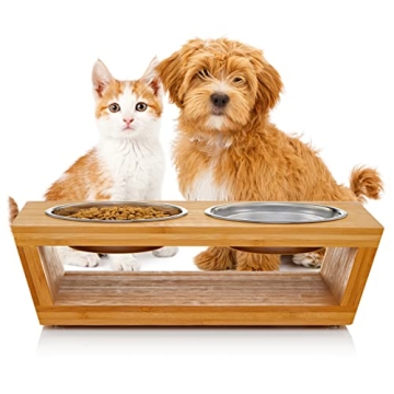 Elevated Dog & Cat Bowls: Stylish & Ergonomic Feeding Solution
