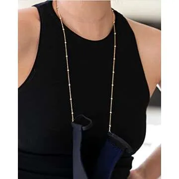 DayOfShe 18K Gold Plated Mask Chain Lanyards for All Ages