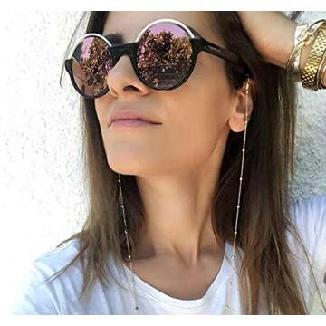 DayOfShe 18K Gold Plated Mask Chain Lanyards for All Ages