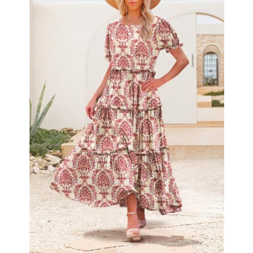 YESNO Floral Maxi Dress for Women - Chic Summer Style